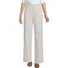 Lands' End High Rise 5 Pocket Wide Leg Chino Pants In Light Stone