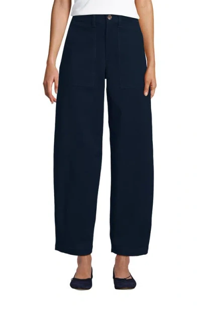 Lands' End High Rise Barrel Leg Chino Pants In Multi