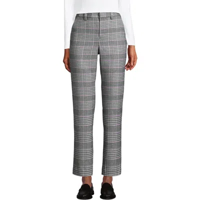 Lands' End High Rise Brushed Flannel Tapered Ankle Pants In Multi