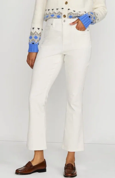 Lands' End High Rise Corduroy Kick Crop Pants In White