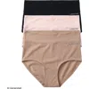 Lands' End High Rise Full Coverage Brief Soft Essential Everyday 3 Pack Panties In Multi
