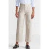 Lands' End High Rise Patch Pocket Chino Crop Pants In Light Stone