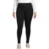 Lands' End High Rise Serious Sweats Fleece Lined Pocket Leggings In Black