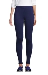 Lands' End High Rise Serious Sweats Fleece Lined Pocket Leggings In Blue