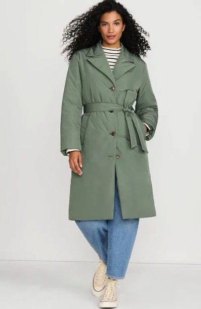 Lands' End Insulated Commuter Trench Coat In Spruce