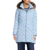 Lands' End Insulated Cozy Fleece Lined Primaloft Coat In Blue