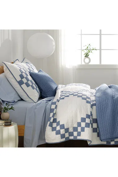 Lands' End Irish Chain Quilt In Blue
