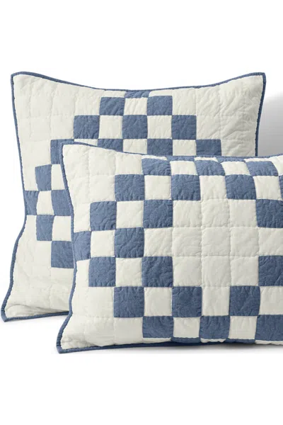 Lands' End Irish Chain Quilt Sham In Blue