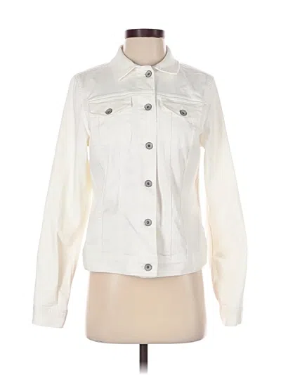 Pre-owned Lands' End Jacket In White