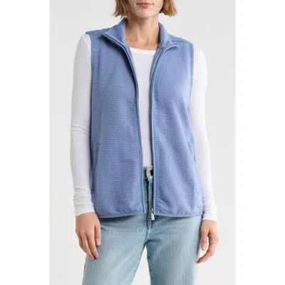 Lands' End Jacquard Vest In Blue