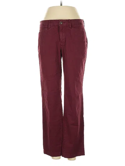Pre-owned Lands' End Jeans In Burgundy