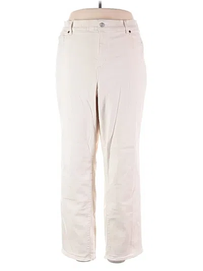 Pre-owned Lands' End Jeans In Ivory