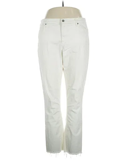 Pre-owned Lands' End Jeans In Ivory