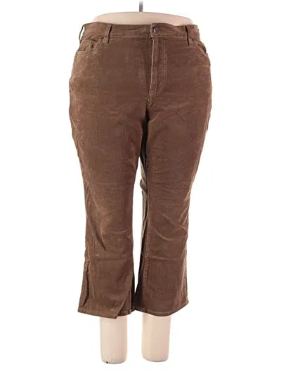 Pre-owned Lands' End Jeggings In Brown