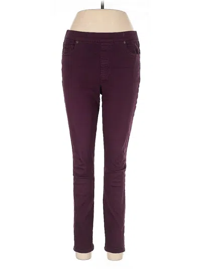 Pre-owned Lands' End Jeggings In Burgundy