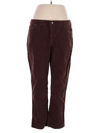 Pre-owned Lands' End Jeggings In Burgundy