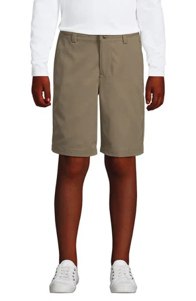 Lands' End Kids'  School Uniform Girls Active Chino Shorts In Khaki