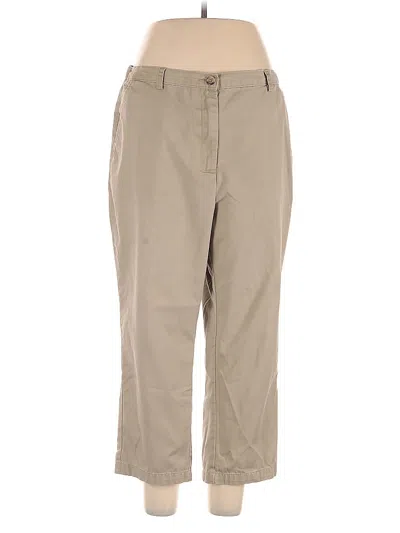 Pre-owned Lands' End Khaki Pant In Brown