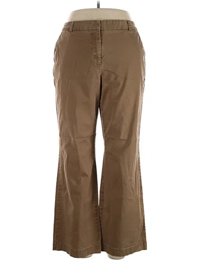 Pre-owned Lands' End Khaki Pant In Brown