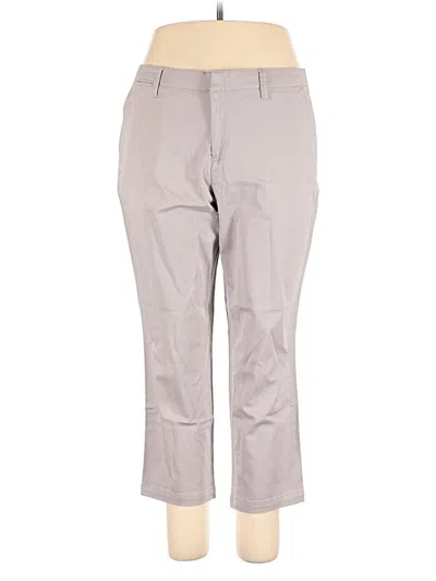 Pre-owned Lands' End Khaki Pant In Gray