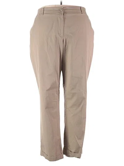 Pre-owned Lands' End Khaki Pant In Tan