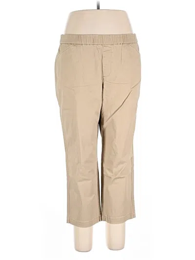 Pre-owned Lands' End Khaki Pant In Tan