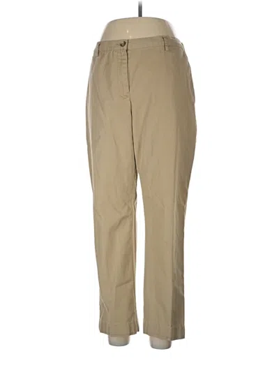 Pre-owned Lands' End Khaki Pant In Tan