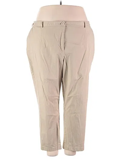 Pre-owned Lands' End Khaki Pant In Tan