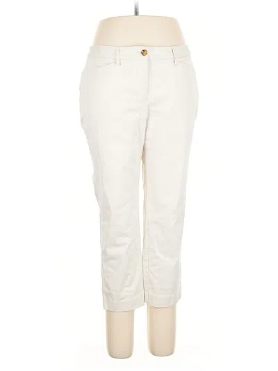 Pre-owned Lands' End Khaki Pant In White