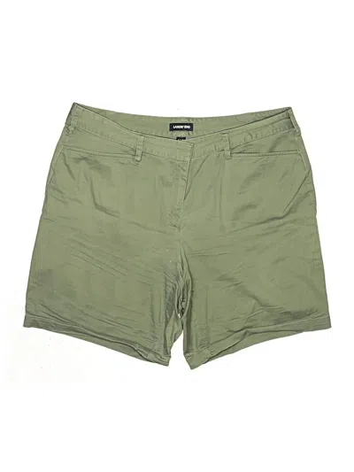 Pre-owned Lands' End Khaki Shorts In Green