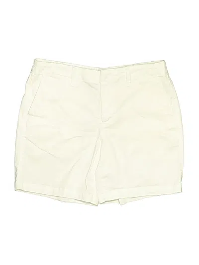 Pre-owned Lands' End Khaki Shorts In Ivory