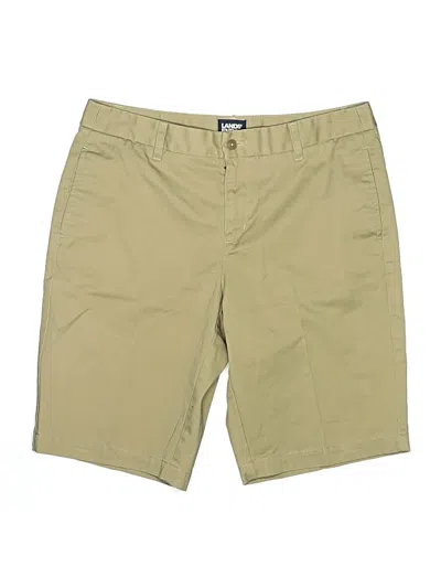 Pre-owned Lands' End Khaki Shorts In Tan