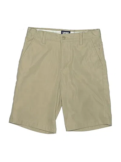 Pre-owned Lands' End Kids'  Khaki Shorts In Tan