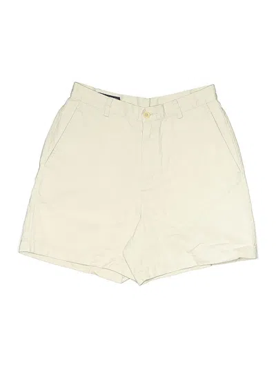 Pre-owned Lands' End Khaki Shorts In White