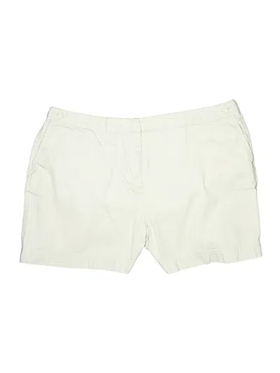 Pre-owned Lands' End Khaki Shorts In White