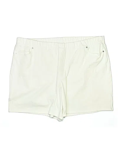 Pre-owned Lands' End Khaki Shorts In White