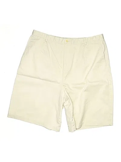 Pre-owned Lands' End Khaki Shorts In White