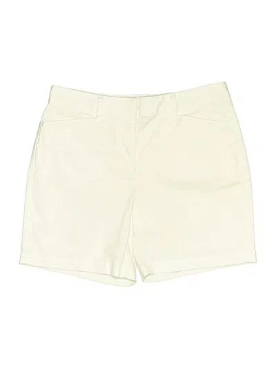 Pre-owned Lands' End Khaki Shorts In White