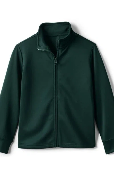Lands' End Kids Active Performance Full Zip Jacket In Green