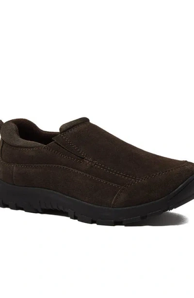 Lands' End Kids All Weather Suede Leather Slip On Moc Shoes In Multi