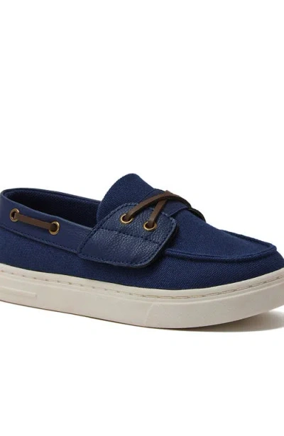 Lands' End Kids Canvas Easy On Boat Shoes In Blue