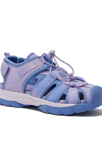 Lands' End Kids Closed Toe Water Sandals In Soft Lavender Tie Dye