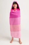 Lands' End Kids Cotton Hooded Towel In Pink Flamingo