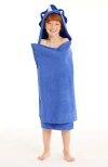 Lands' End Kids Cotton Hooded Towel In Triceratops