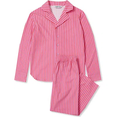 Lands' End Kids Flannel 2 Piece Pajama Set In Red