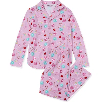 Lands' End Kids Flannel 2 Piece Pajama Set In Multi