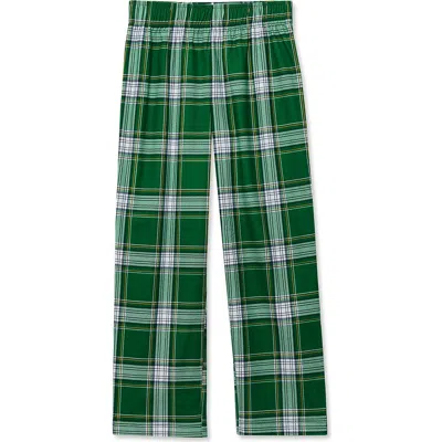Lands' End Kids Flannel Pajama Pants In Green