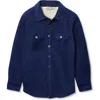 Lands' End Kids Flannel Shacket In Blue