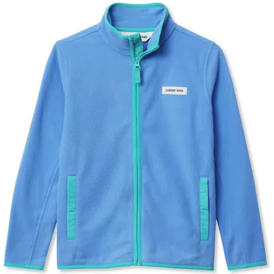 Lands' End Kids Fleece Full Zip Jacket In Blue