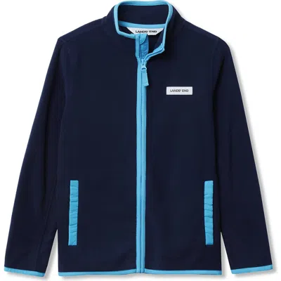 Lands' End Kids Fleece Full Zip Jacket In Blue